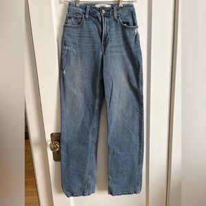 Hollister Women Light Wash Dad Jeans